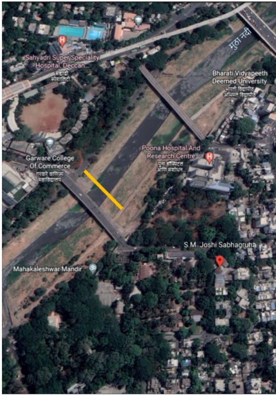 Fig 1. Mutha River in Pune