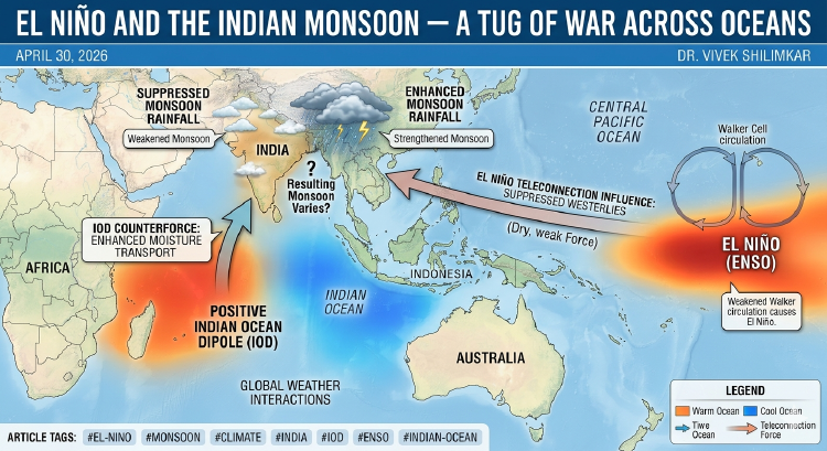 El Niño and the Indian Monsoon — A Tug of War Across Oceans