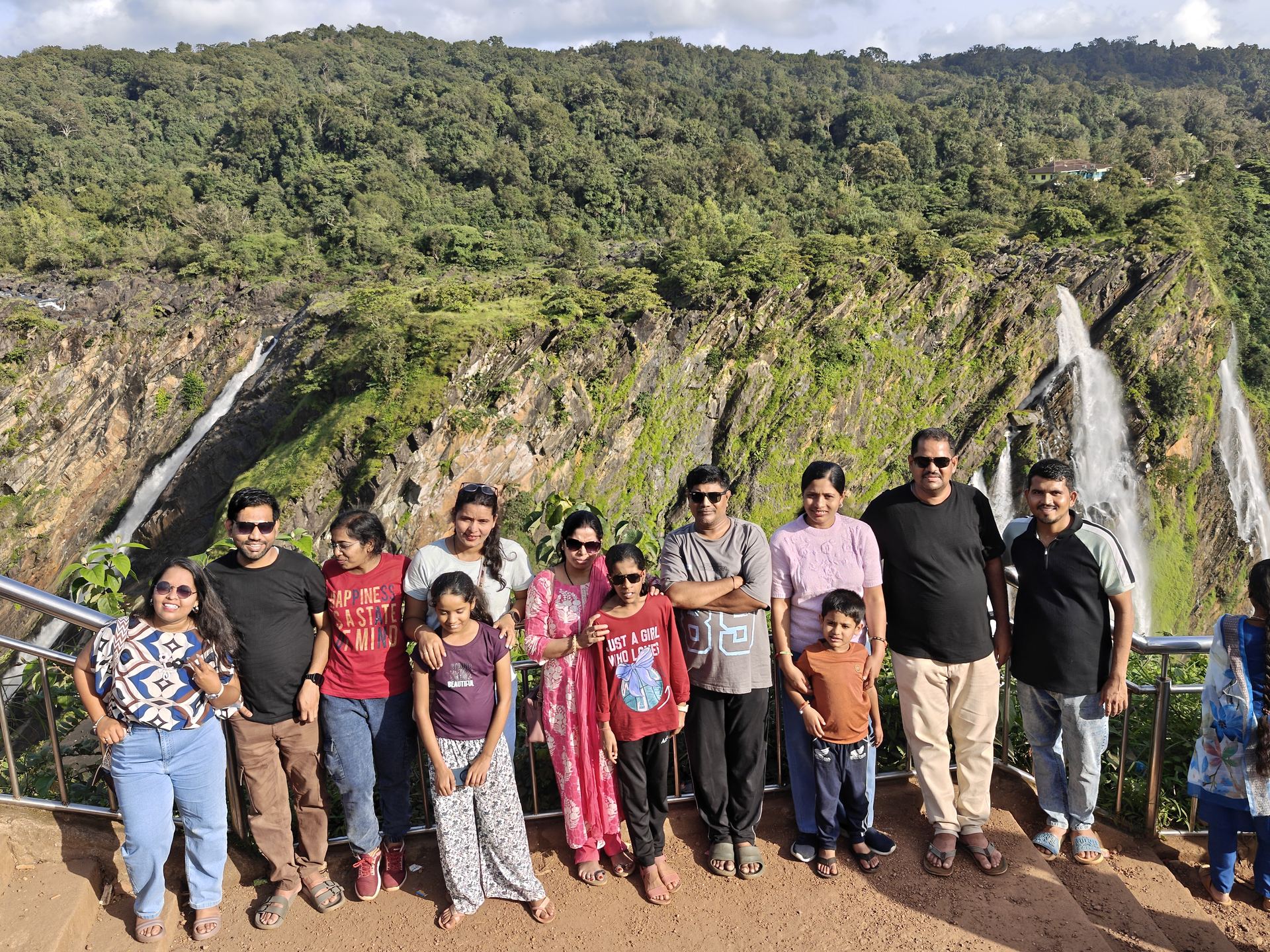 Jog Falls with the group