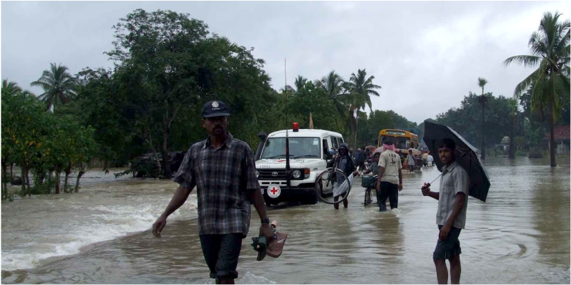 Flood in city