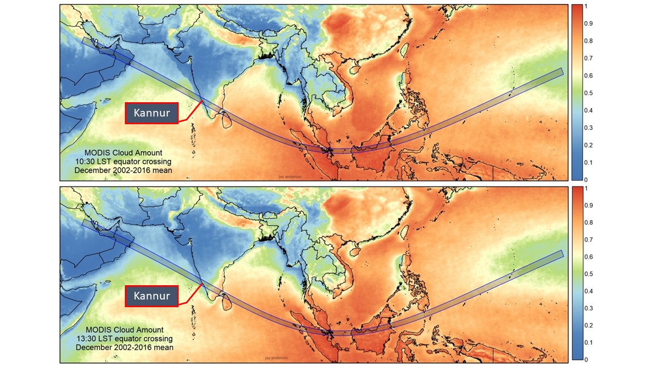 MODIS satellite observed mean cloud cover for 2002-2016